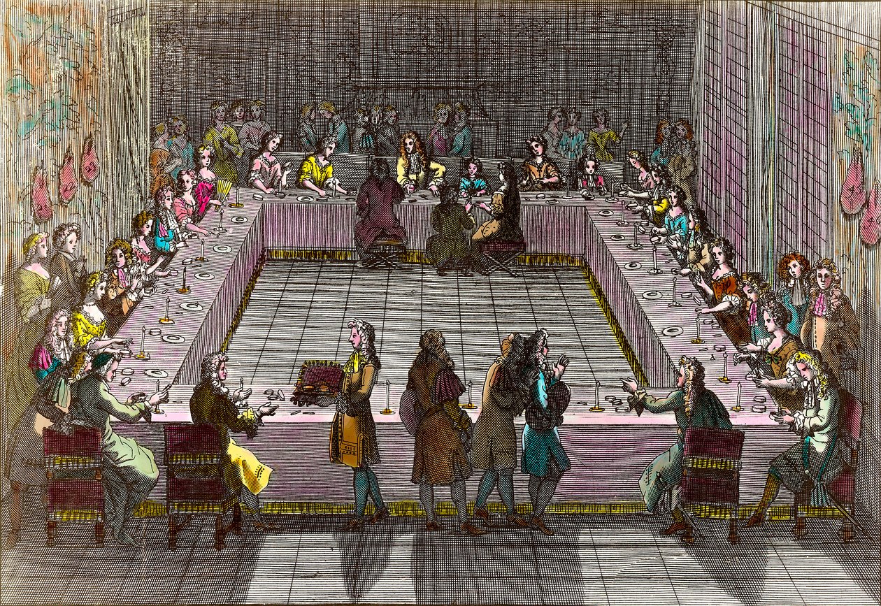 Królewska Loteria w XVIII wieku. Grawerowanie autorstwa Trouvaina Antoine
