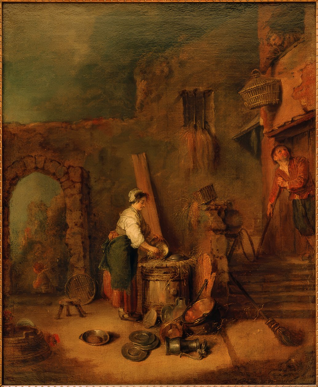Miedziany skruber (kuchenka) autorstwa Antoine Watteau