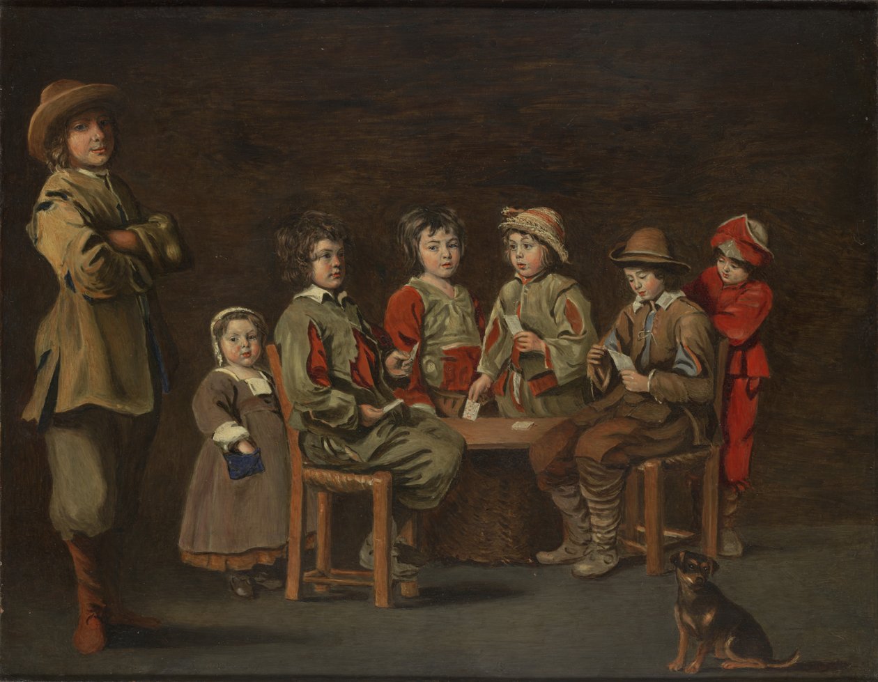 Młodzi gracze w karty, 1643 autorstwa Antoine and Louis Le Nain