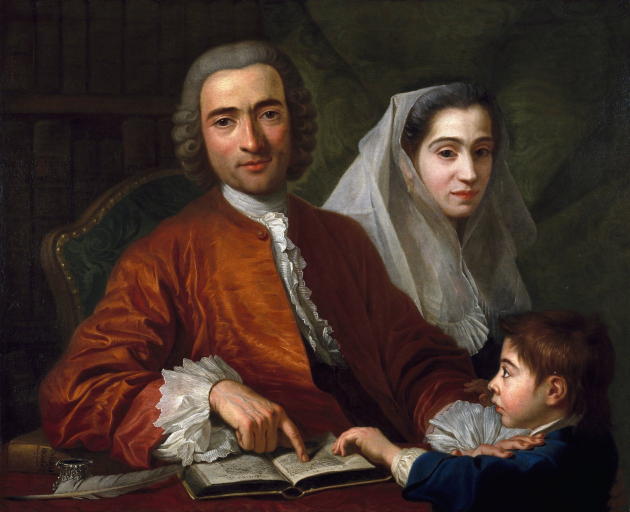 Dr Salvatore Bernard z żoną i synem, 1759 autorstwa Antoine de Favray