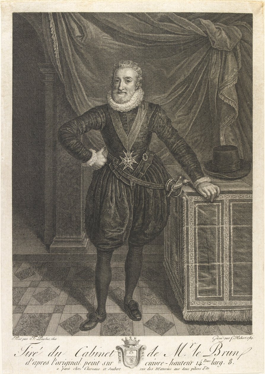 Portret Henryka IV, ok. 1760 r. autorstwa Antoine de Marcenay Ghuy