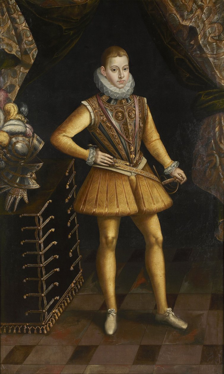 Portret Filipa III 1578-1621, króla Hiszpanii i Portugalii, między 1598 a 1620 autorstwa Antoine de Succa