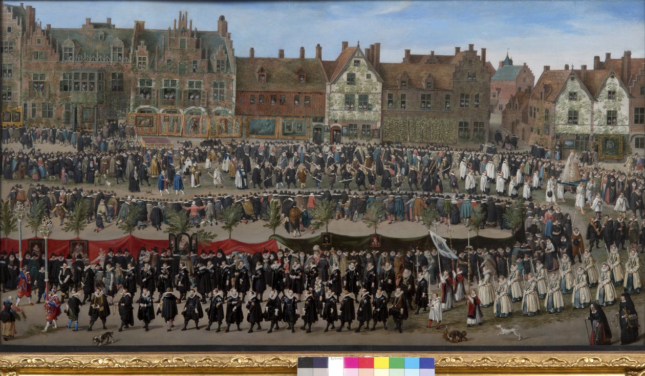 Procesja dziewcząt Sablon w Brukseli, ok. 1635 autorstwa Antoine or Anthonis Sallaert