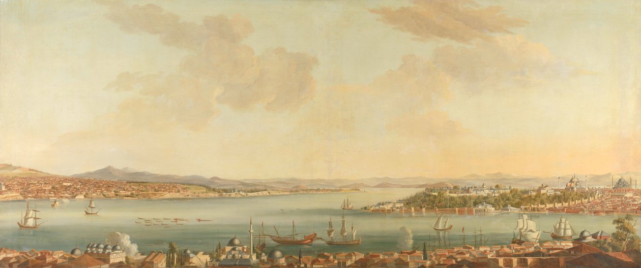 Widok na Konstantynopol i seraj autorstwa Antoine van der Steen