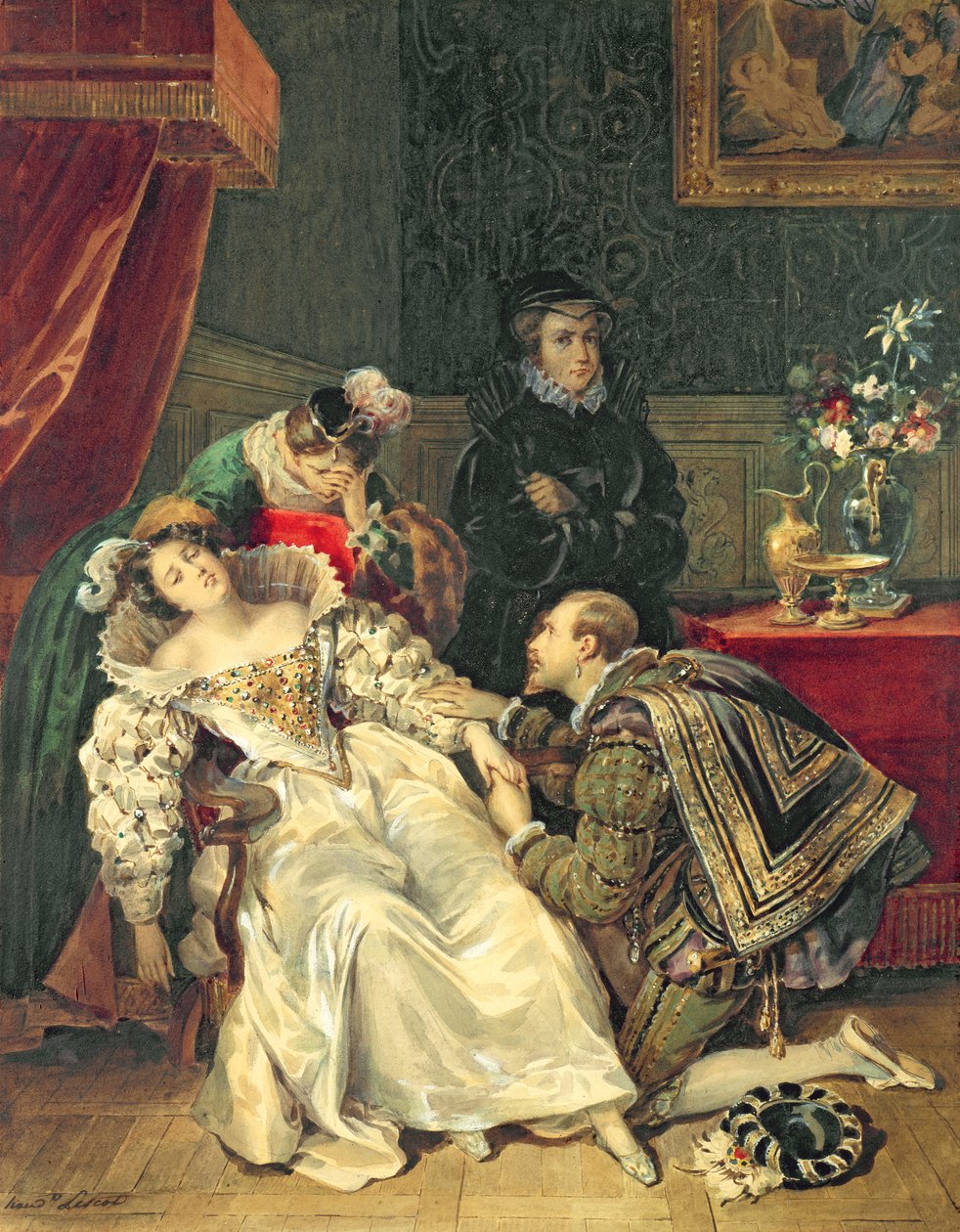 Maria Królowa Szkotów (1542-87) (wc na papierze) autorstwa Antoinette Cecile Hortense Lescot Haudebourt