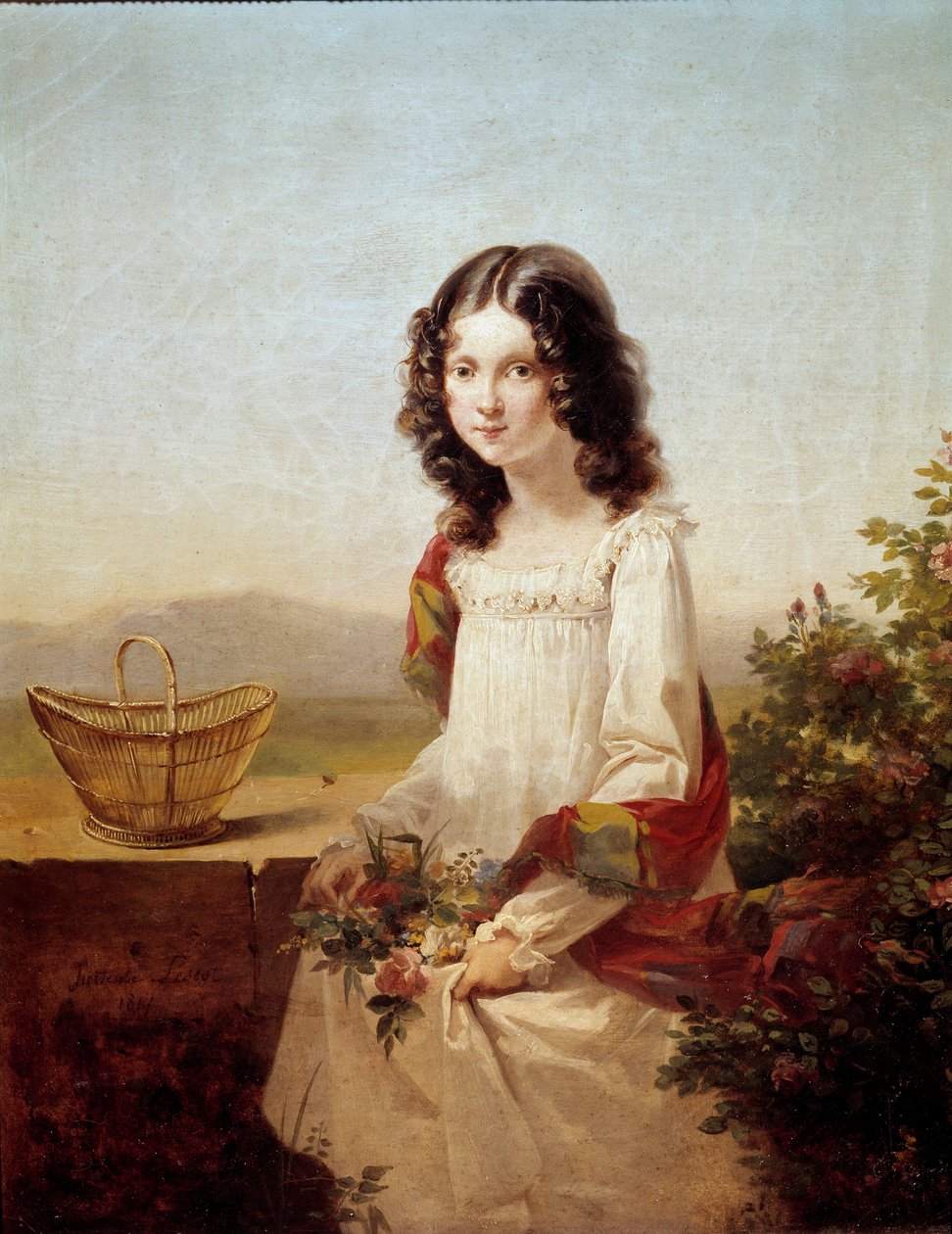 Portret Lise Aubin de Fougerais Obraz Hortense Haudebourg Lescot (1784-1845) 1817 Nd. 0,4x0,32m. autorstwa Antoinette Cecile Hortense Lescot Haudebourt