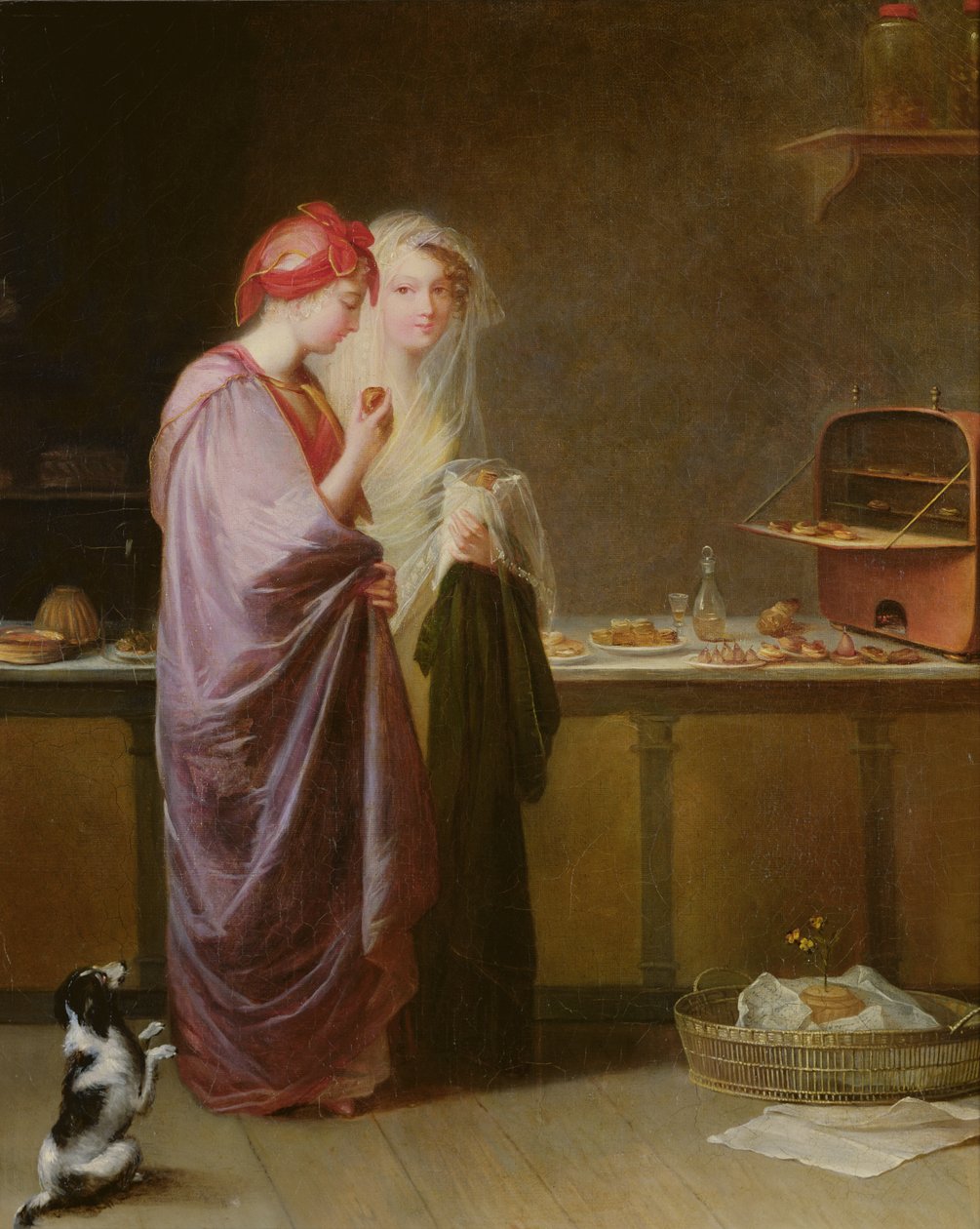 Dwie piękne panie, ok. 1810-40 autorstwa Antoinette Cecile Hortense Lescot Haudebourt