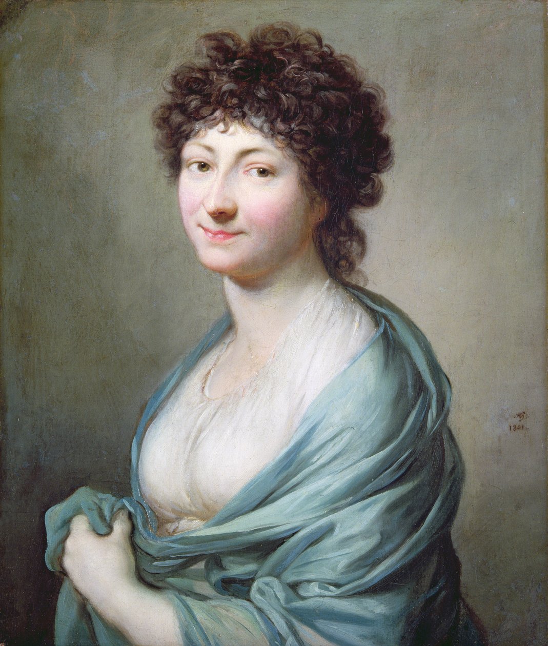 Охин: Каролин Сюзанна Граффын хөрөг (1781 онд төрсөн), 1801 онд autorstwa Anton Graff