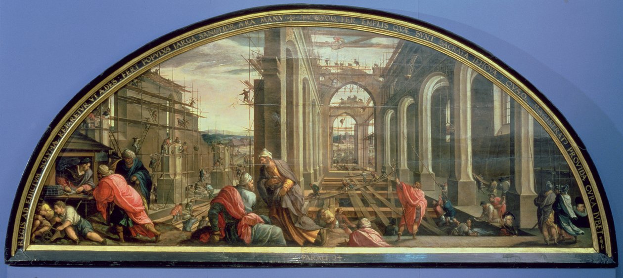 Odbudowa świątyni przez króla Joasza, 1602 autorstwa Anton Moller