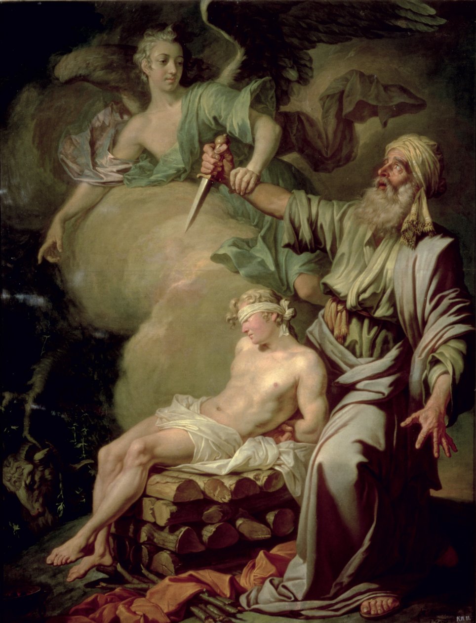 Ofiara Izaaka, 1765 autorstwa Anton Pavlovich Losenko
