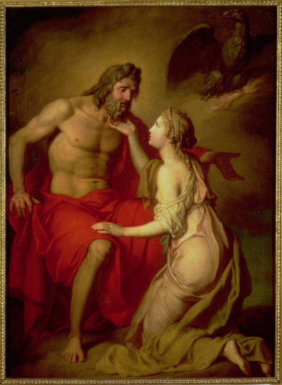 Zeus i Tetyda, 1769 autorstwa Anton Pavlovich Losenko