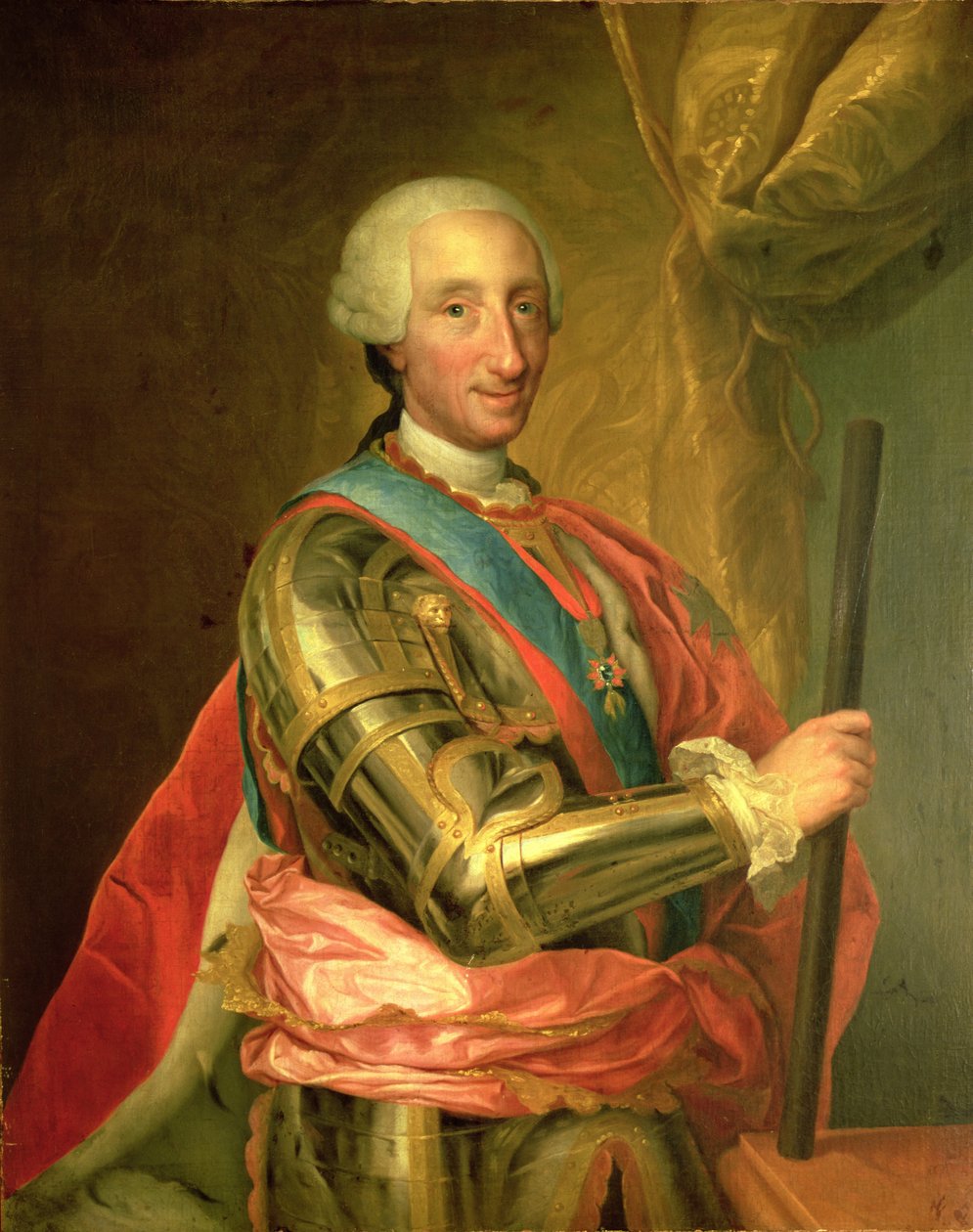 Karol III (1716-88) w zbroi, po 1759 autorstwa Anton Raphael Mengs