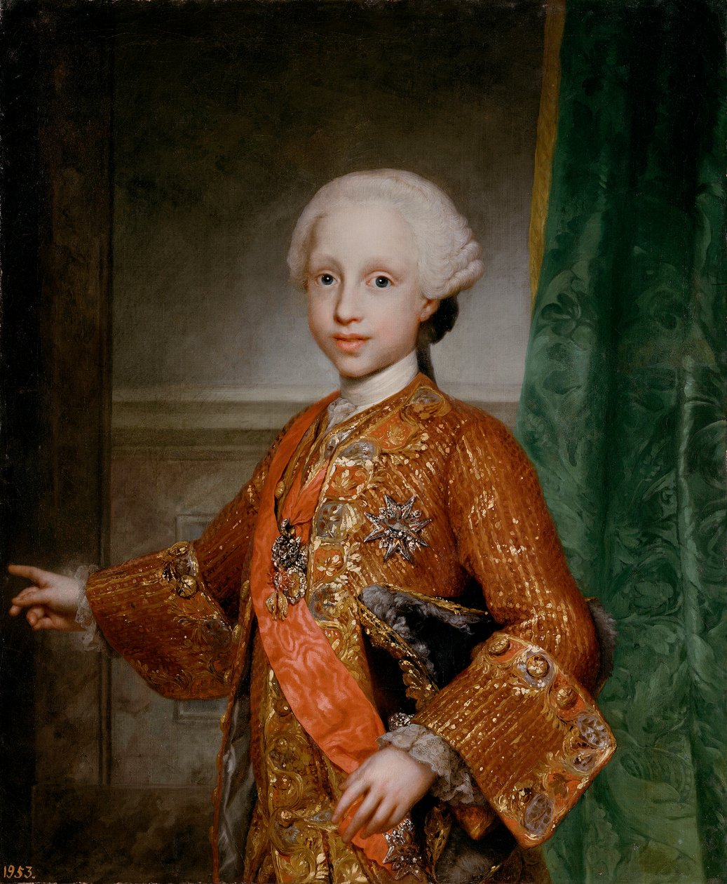 Hiszpański: Francisco Javier de Borbón y Sajonia, Infante de España Infante Francisco Javier z Hiszpanii (1757-1771) autorstwa Anton Raphael Mengs