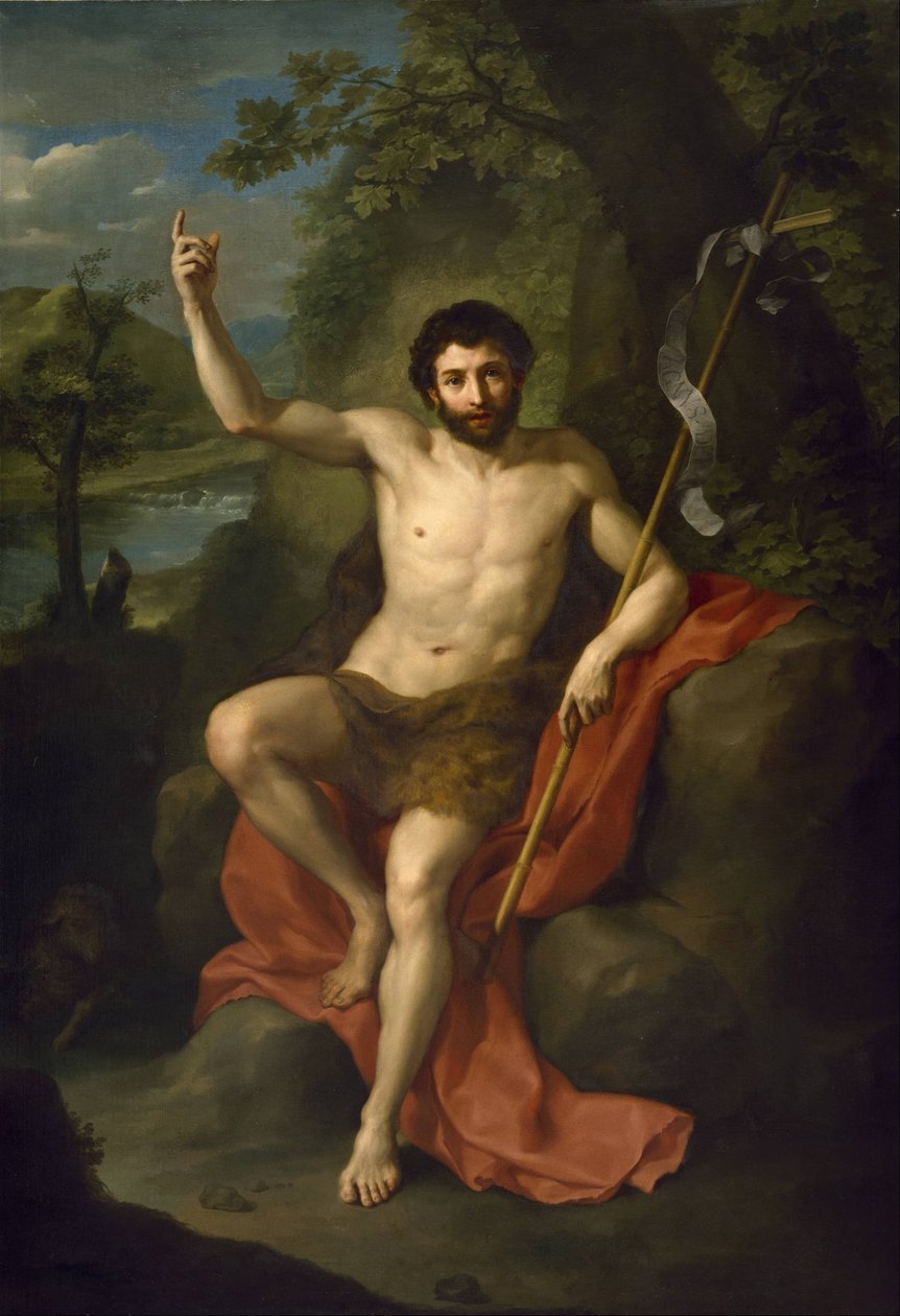 Głoszenie św. Jana Chrzciciela na pustyni autorstwa Anton Raphael Mengs