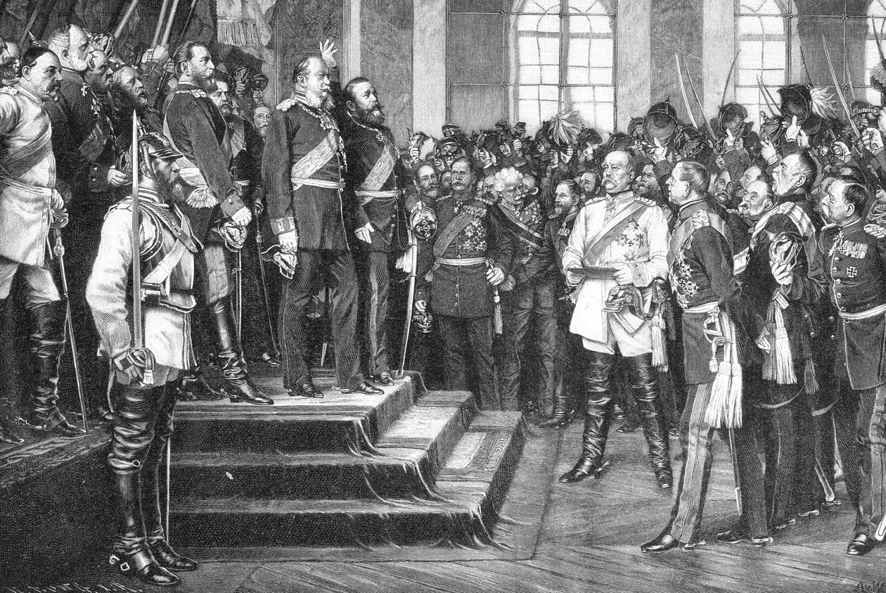  Proklamacja Cesarstwa Niemieckiego 1871 w Wersalu autorstwa Anton Alexander von Werner