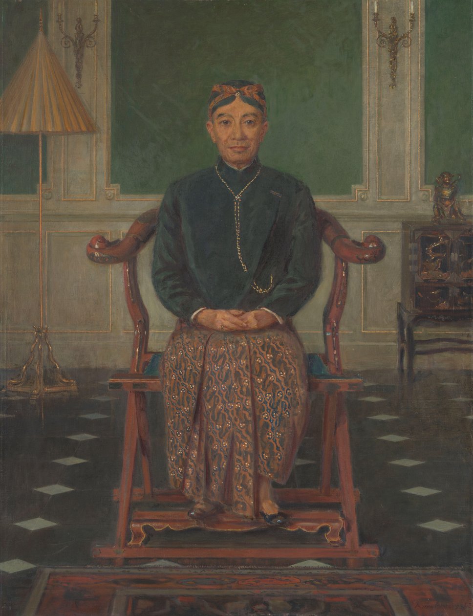 Portret Pangerana Ario Soejono, ministra bez teki w londyńskim gabinecie wojennym autorstwa Anton Abraham van Anrooy