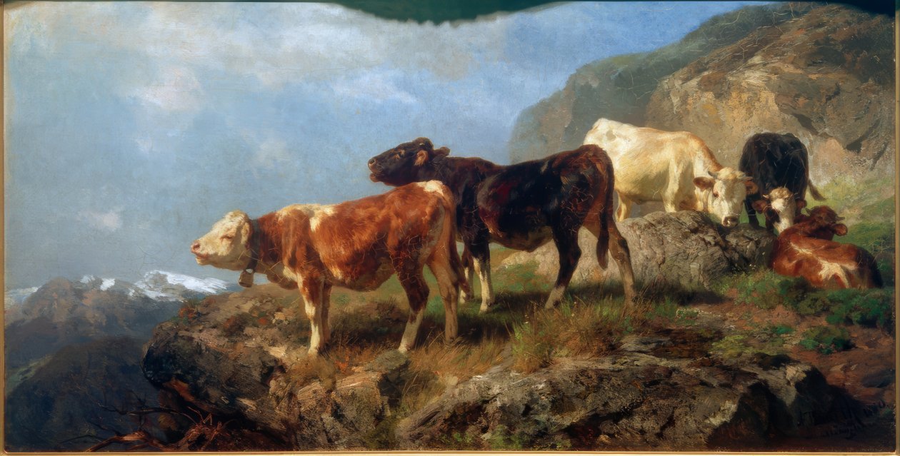 Bydło w wysokich górach autorstwa Anton Braith