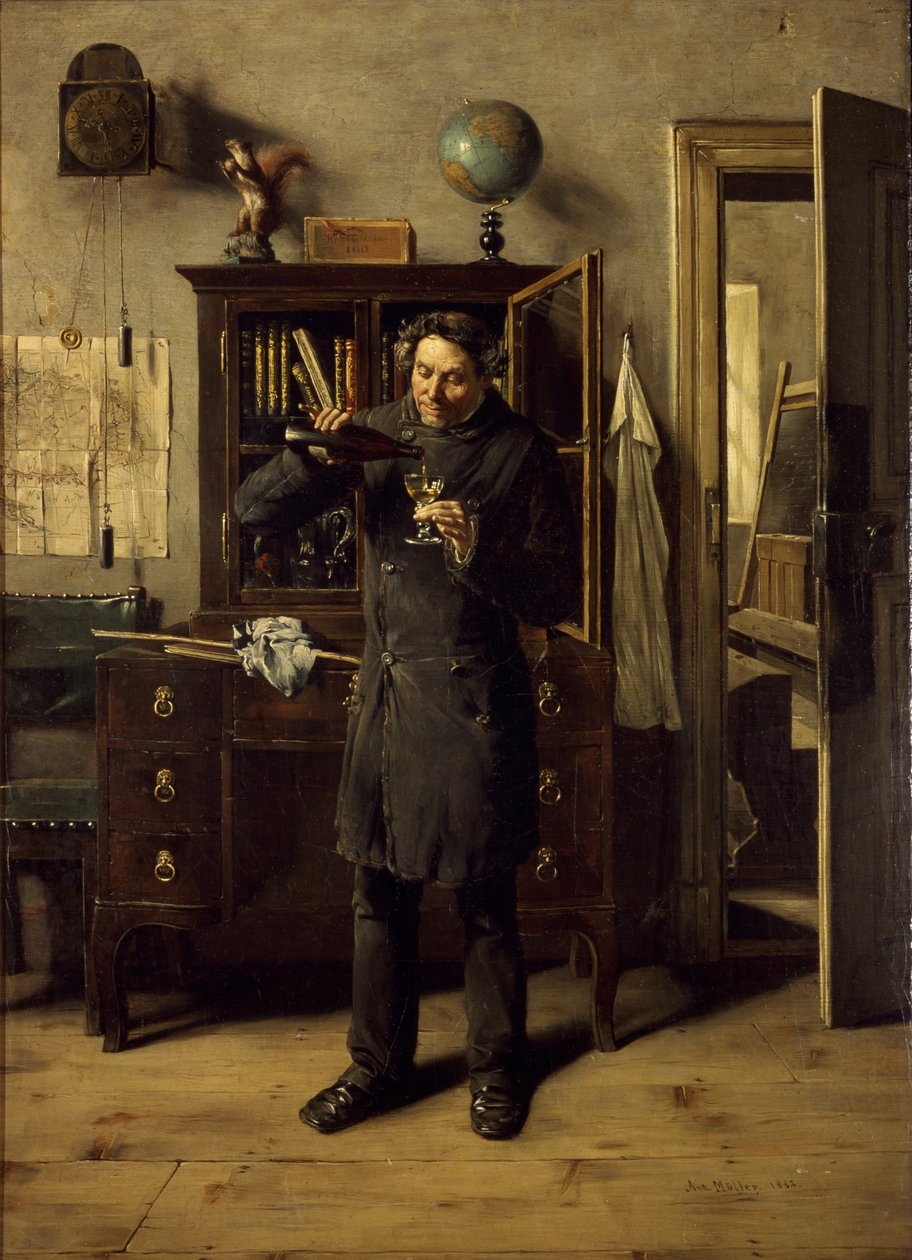 Nauczyciel Pijak, 1882 autorstwa Anton Eduard Müller