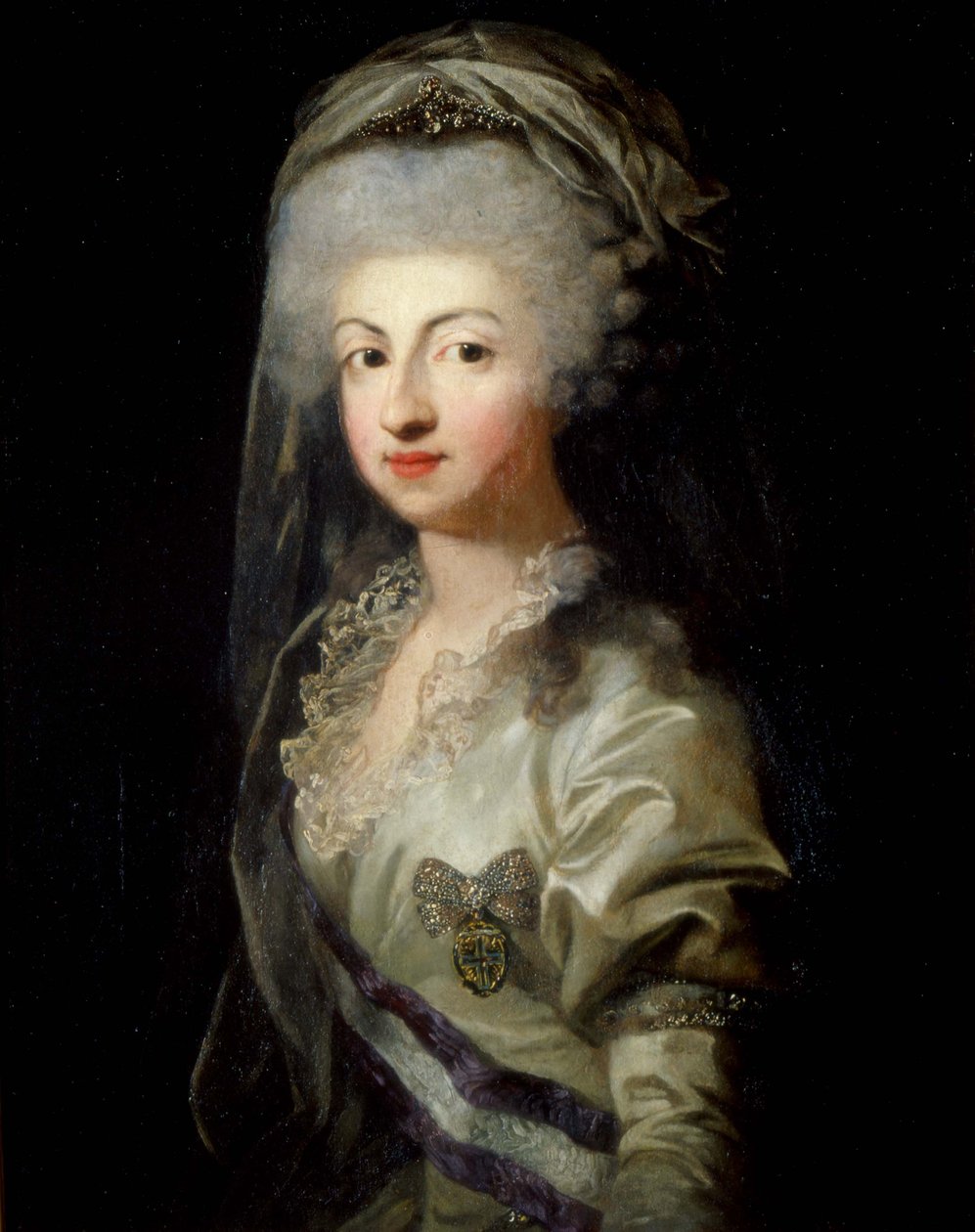 Portret księżniczki Marii Karoliny Burbon z diademem autorstwa Anton Graff