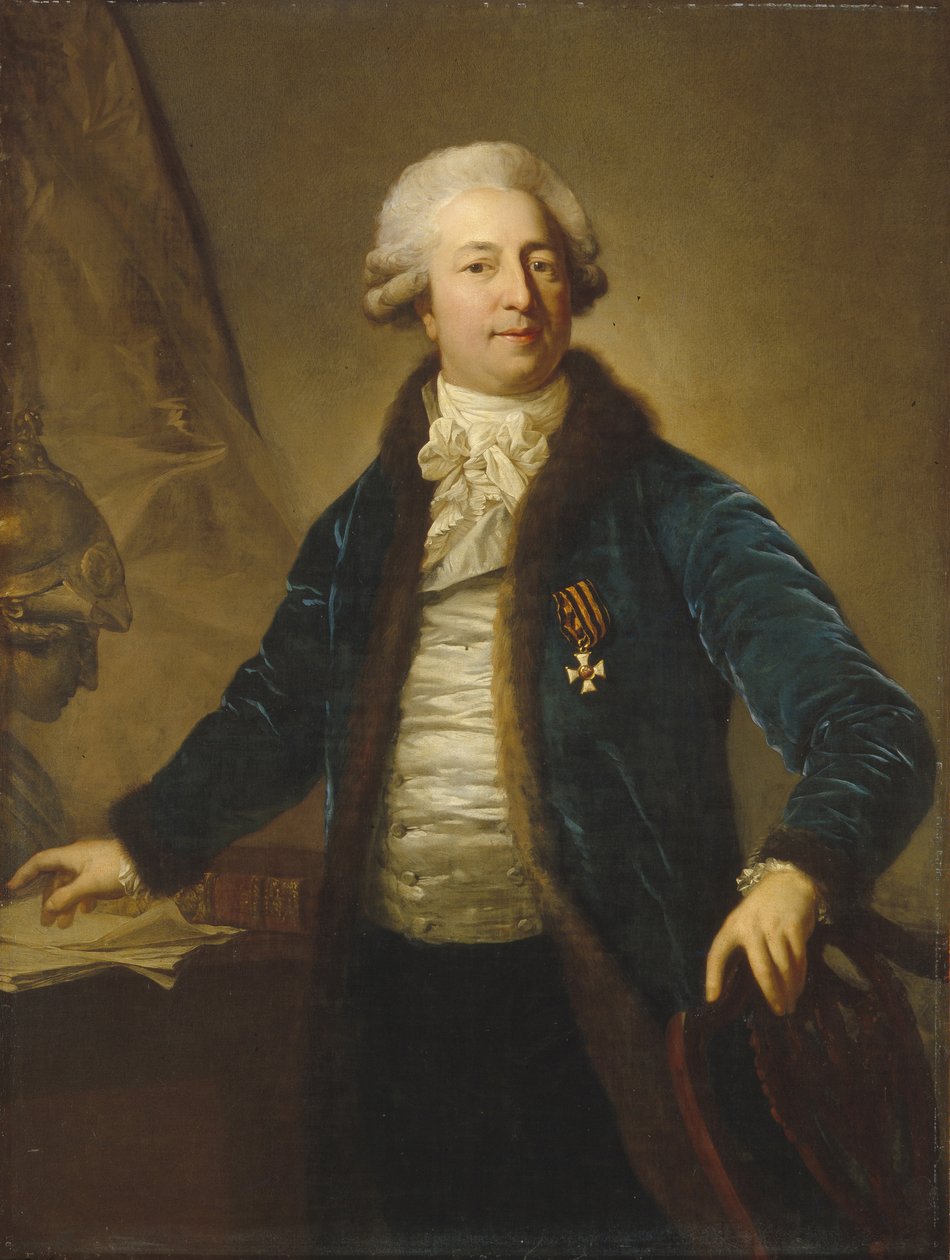 Portret Adriana Iwanowicza Diwowa 1749-1814, lata 90. XVIII wieku autorstwa Anton Graff