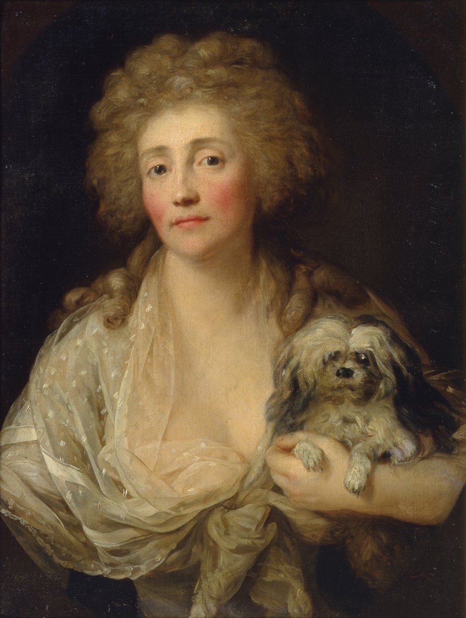 Portret Anny Oraczewskiej z psem, 1789 autorstwa Anton Graff