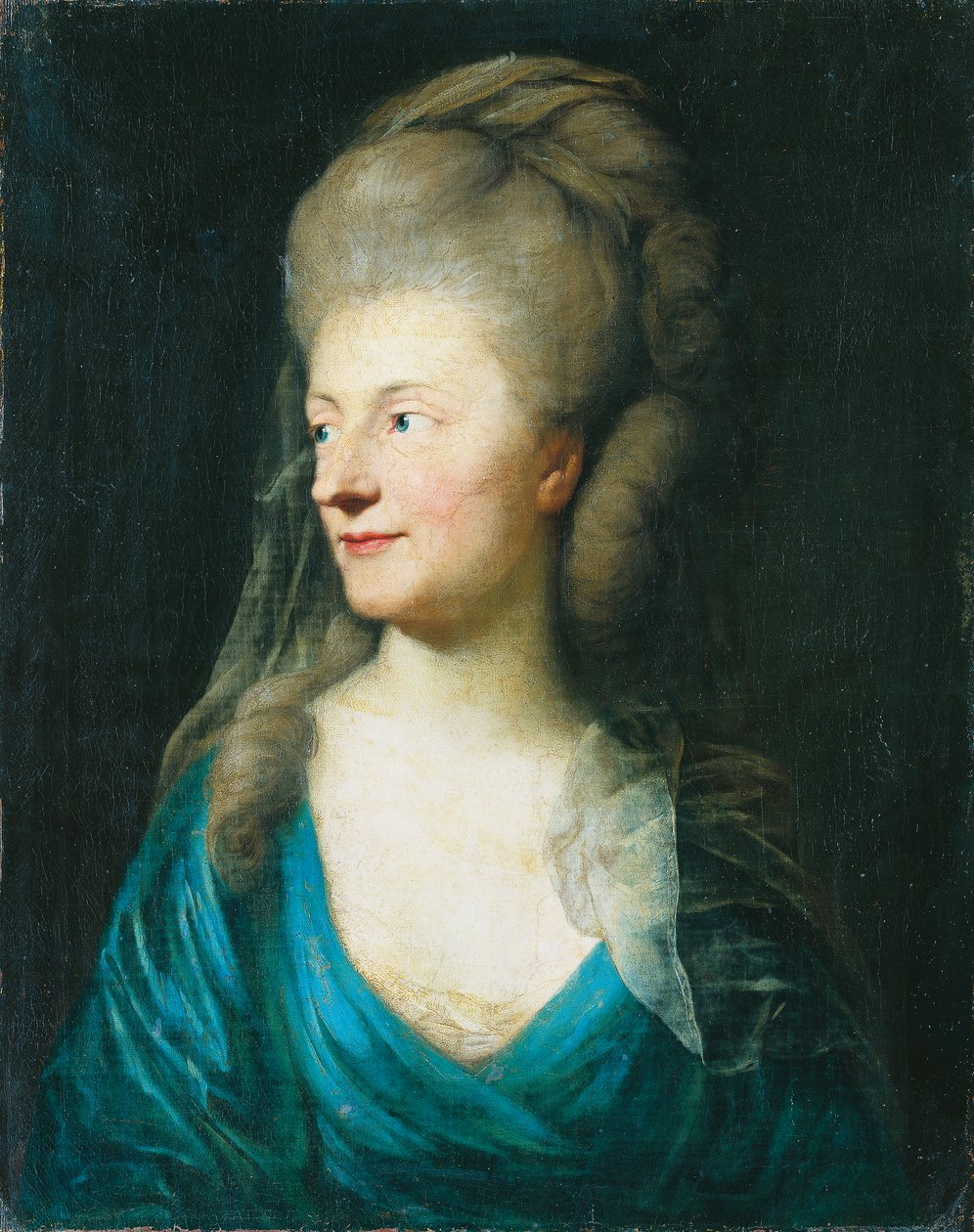 Portret Johanny Henrietty Luizy, hrabiny Bestucheff-Rumin, z domu von Carlowitz (1717–1787) () autorstwa Anton Graff