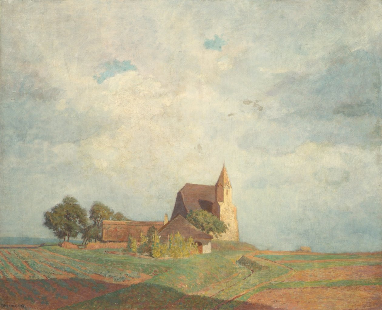 Kościół w Holzern koło Sausenstein autorstwa Anton Hans Karlinsky