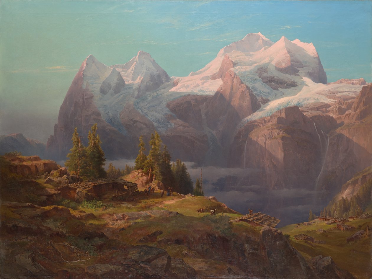 Wengeralpe w Berneńskim Oberlandzie (Eiger, Mönch i Jungfrau) autorstwa Anton Hansch
