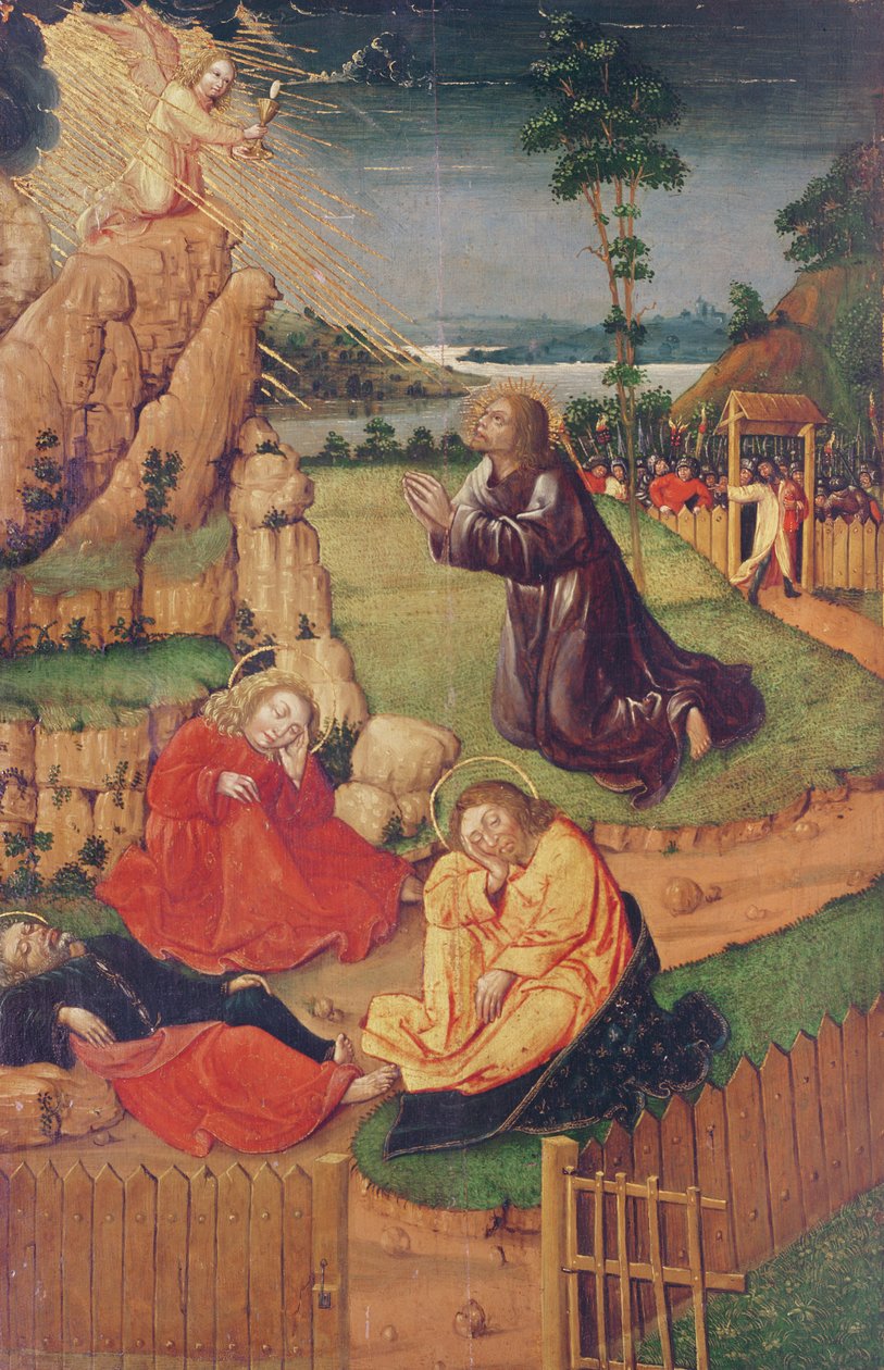 Jezus w Ogrodzie Oliwnym, ze scen z życia Chrystusa autorstwa Anton Henkel
