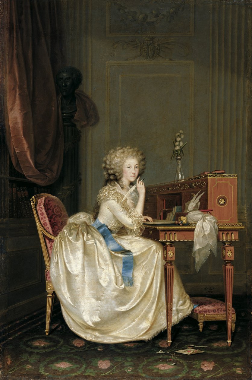 Portret Marii Louise z Sabaudii 1749-1792, księżnej Lamballe autorstwa Anton Hickel