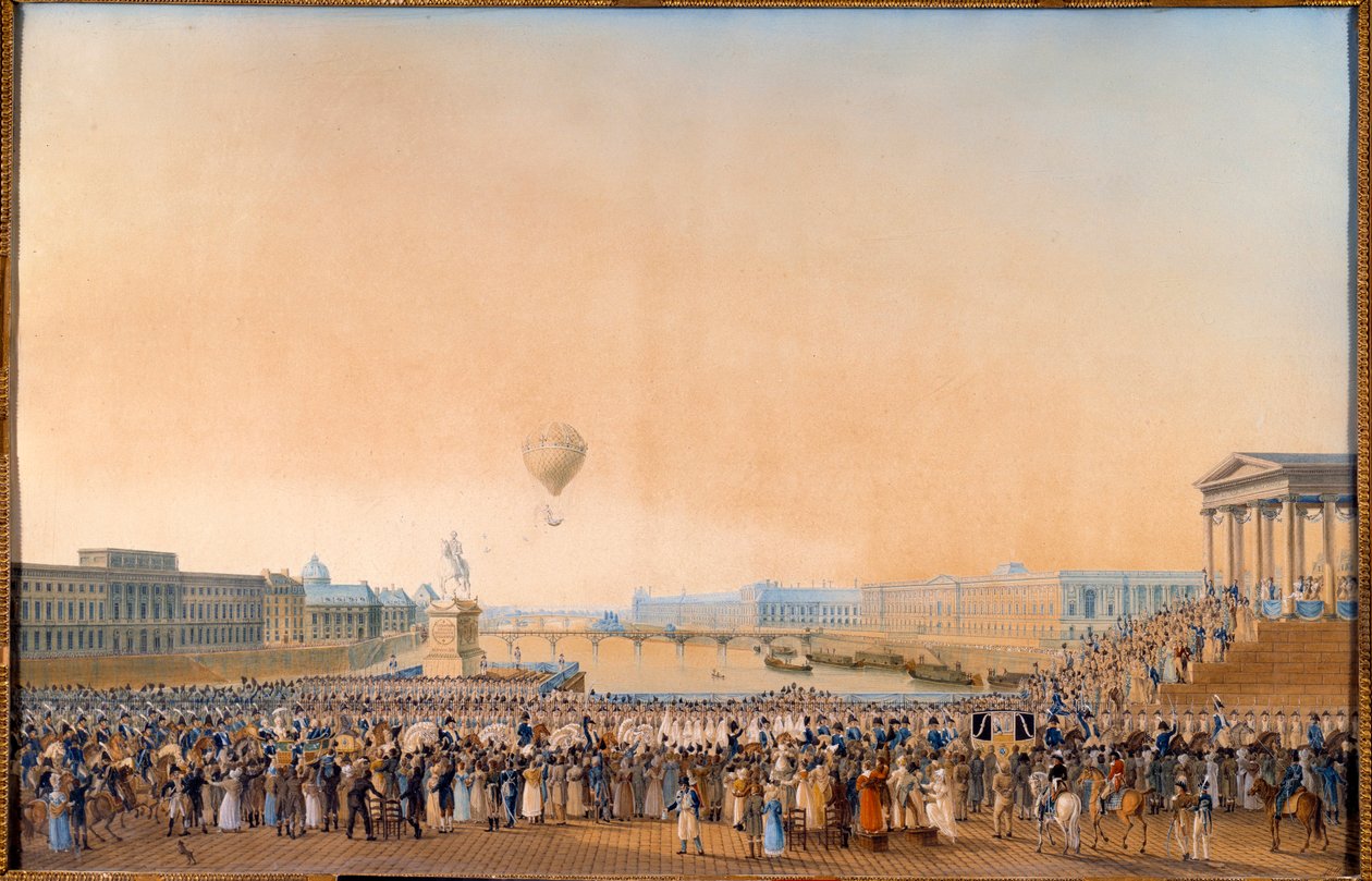 Wejście Ludwika XVIII, króla Francji (1755-1824) w Paryżu 3 maja 1814 r. Obraz Antoine Ignace Melling (1763-1831) autorstwa Anton Ignaz Melling