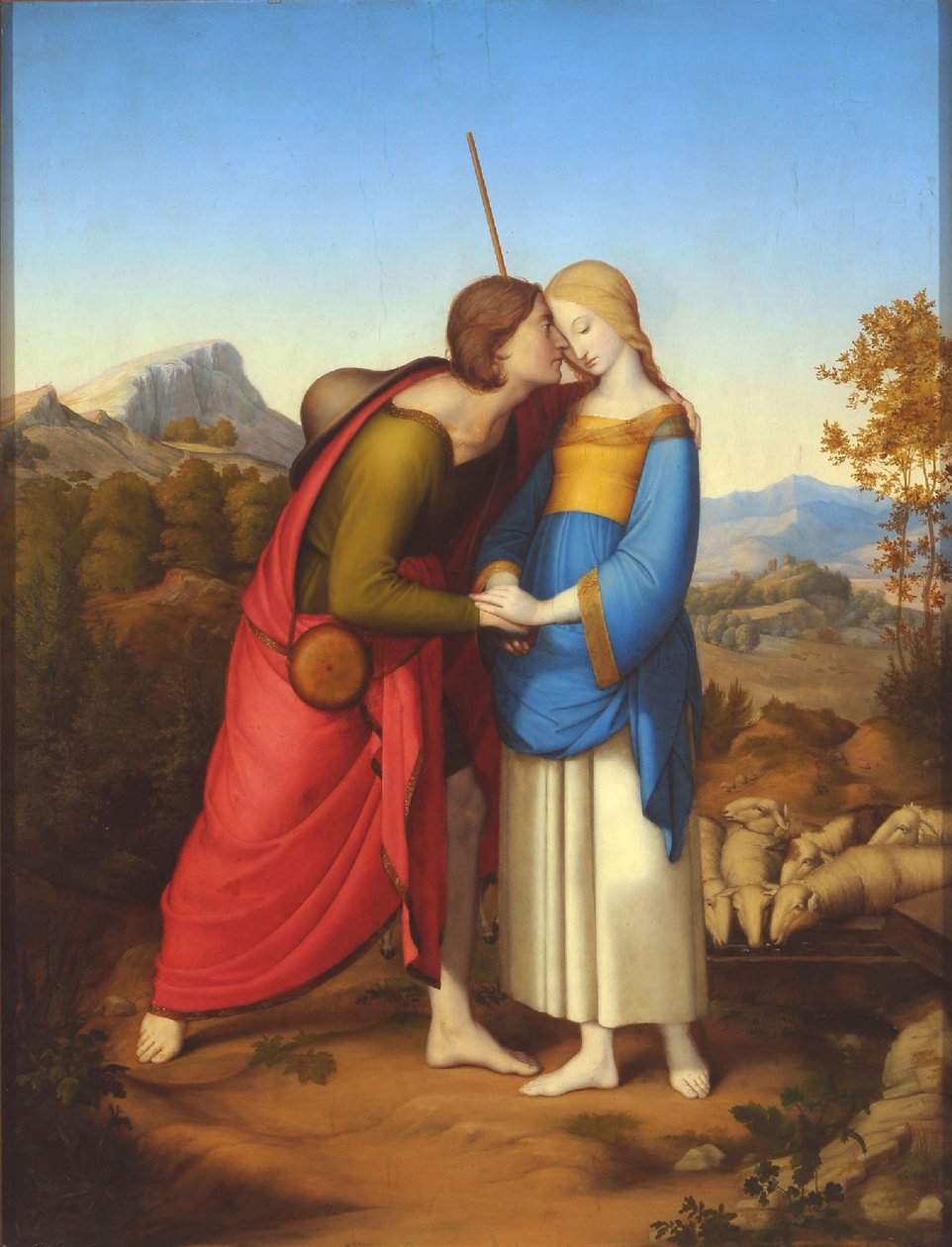 Jakub Spotkanie z Rachelą przy studni, ok. godz. 1826 autorstwa Anton Josef Dräger