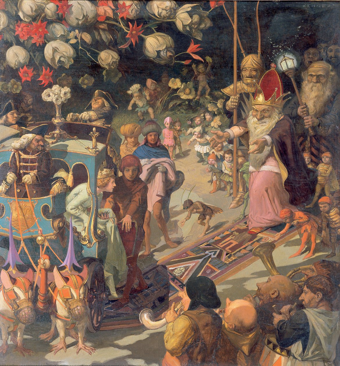 Wizyta księżycowej księżniczki u króla krasnoludów autorstwa Anton Josef von Kenner