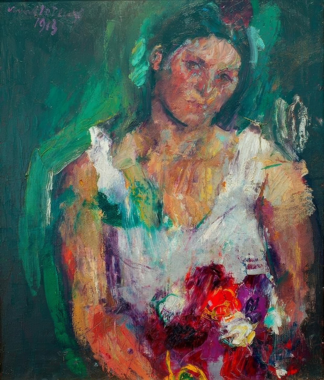 Portret żony autorstwa Anton Kolig