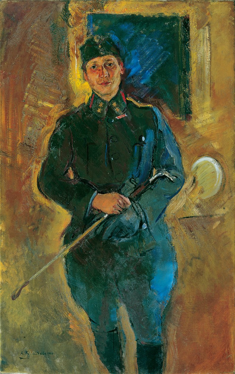 Otto von Aichelburg-Zossenegg jako porucznik kawalerii autorstwa Anton Kolig