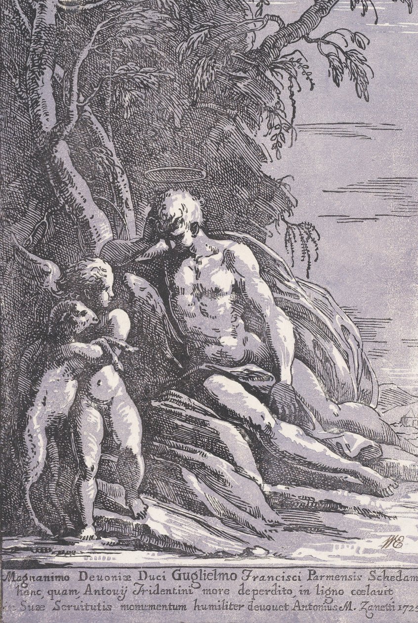 Święty Jan na pustyni, 1725. autorstwa Anton Maria Zanetti