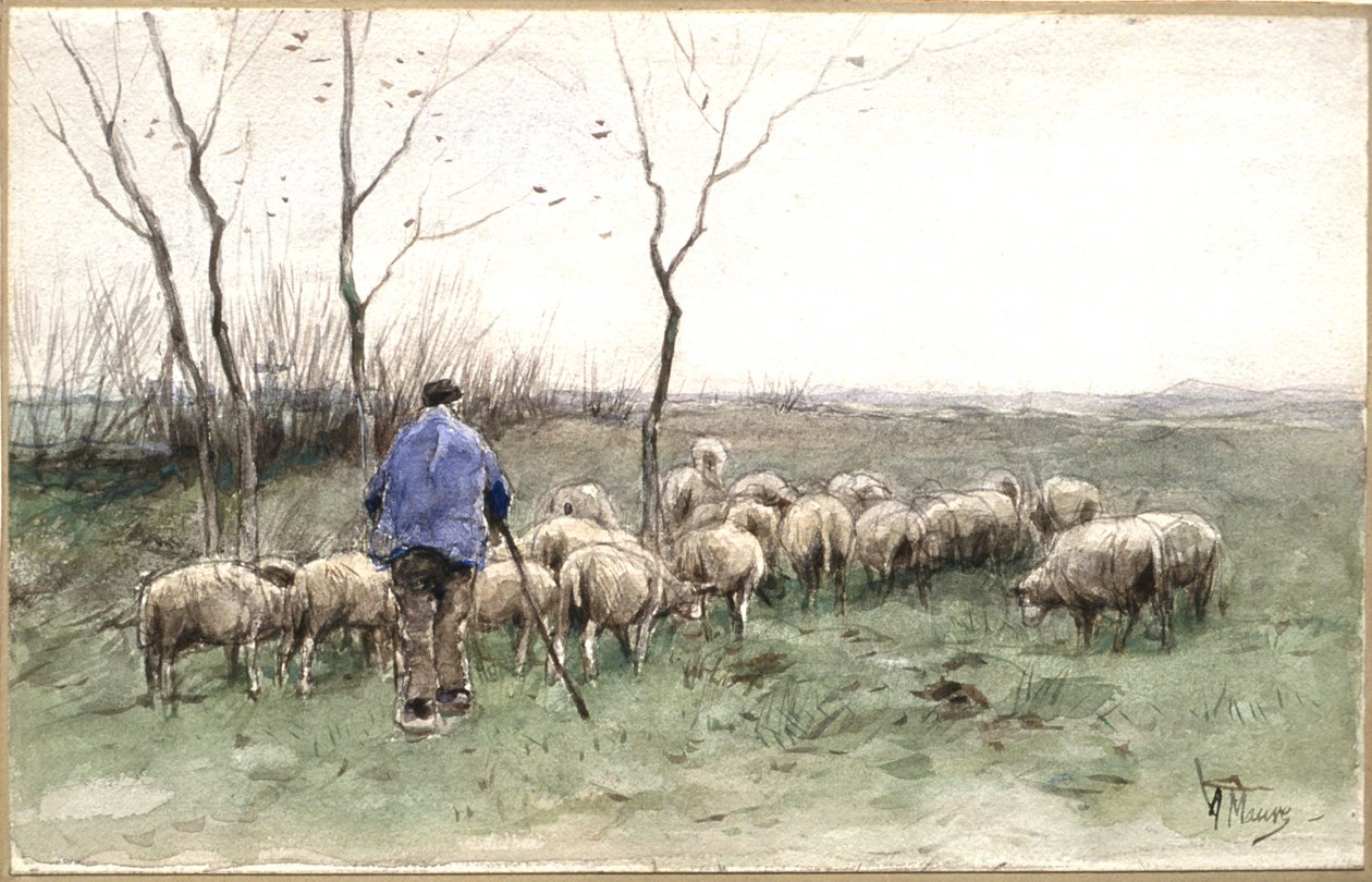 Pasterz i jego stado autorstwa Anton Mauve