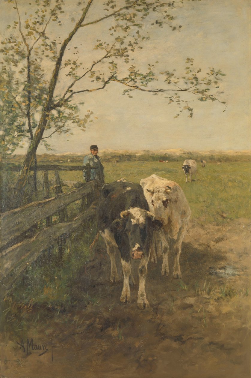 Zakręt mleka autorstwa Anton Mauve