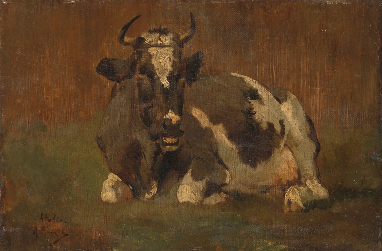 Leżąca krowa autorstwa Anton Mauve