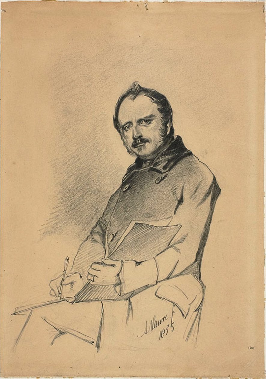 Portret mężczyzny piszącego autorstwa Anton Mauve