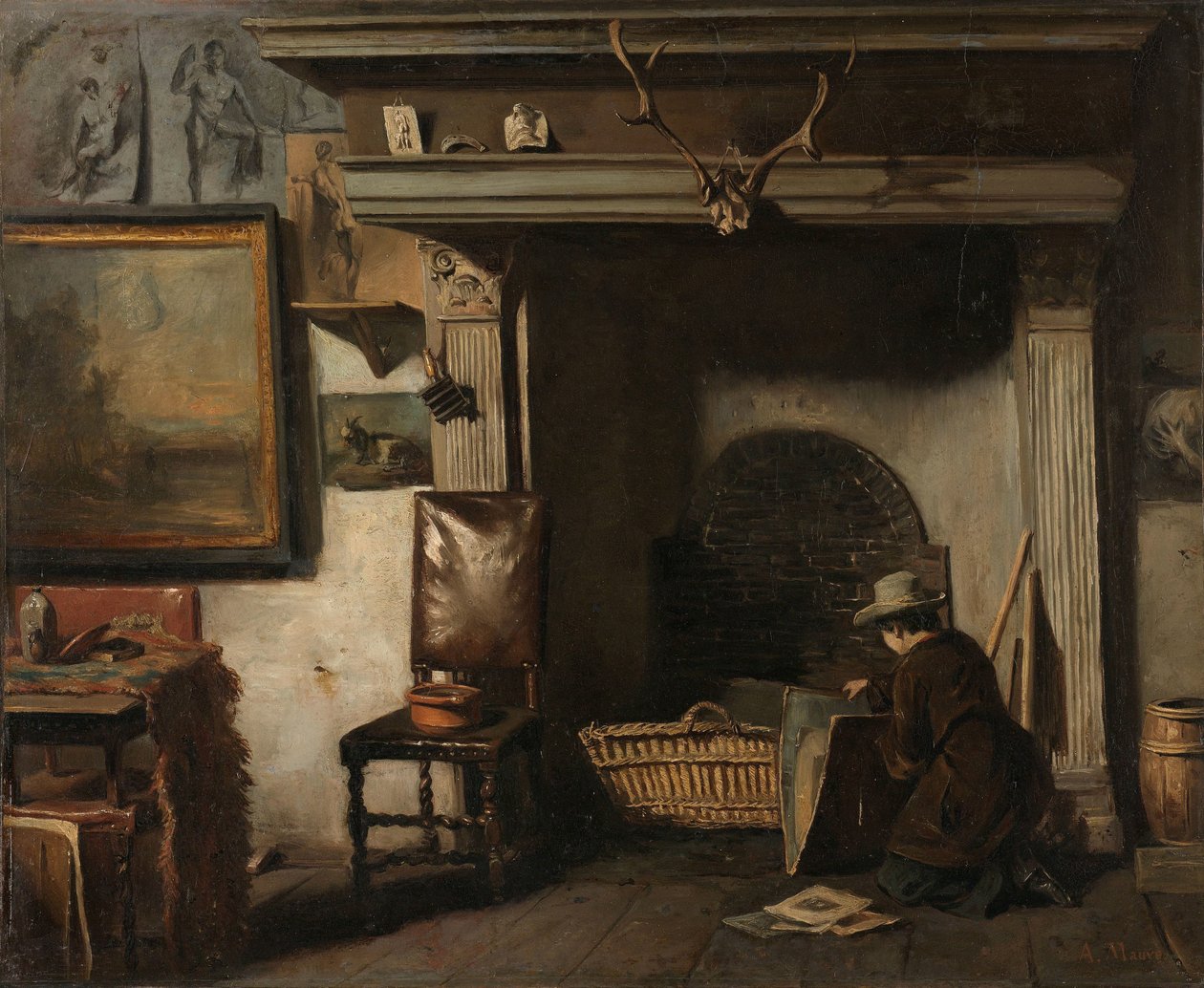 Pracownia malarza z Haarlemu Pietera Frederika van Os Pracownia malarza z Haarlemu Pietera Frederika van Os autorstwa Anton Mauve