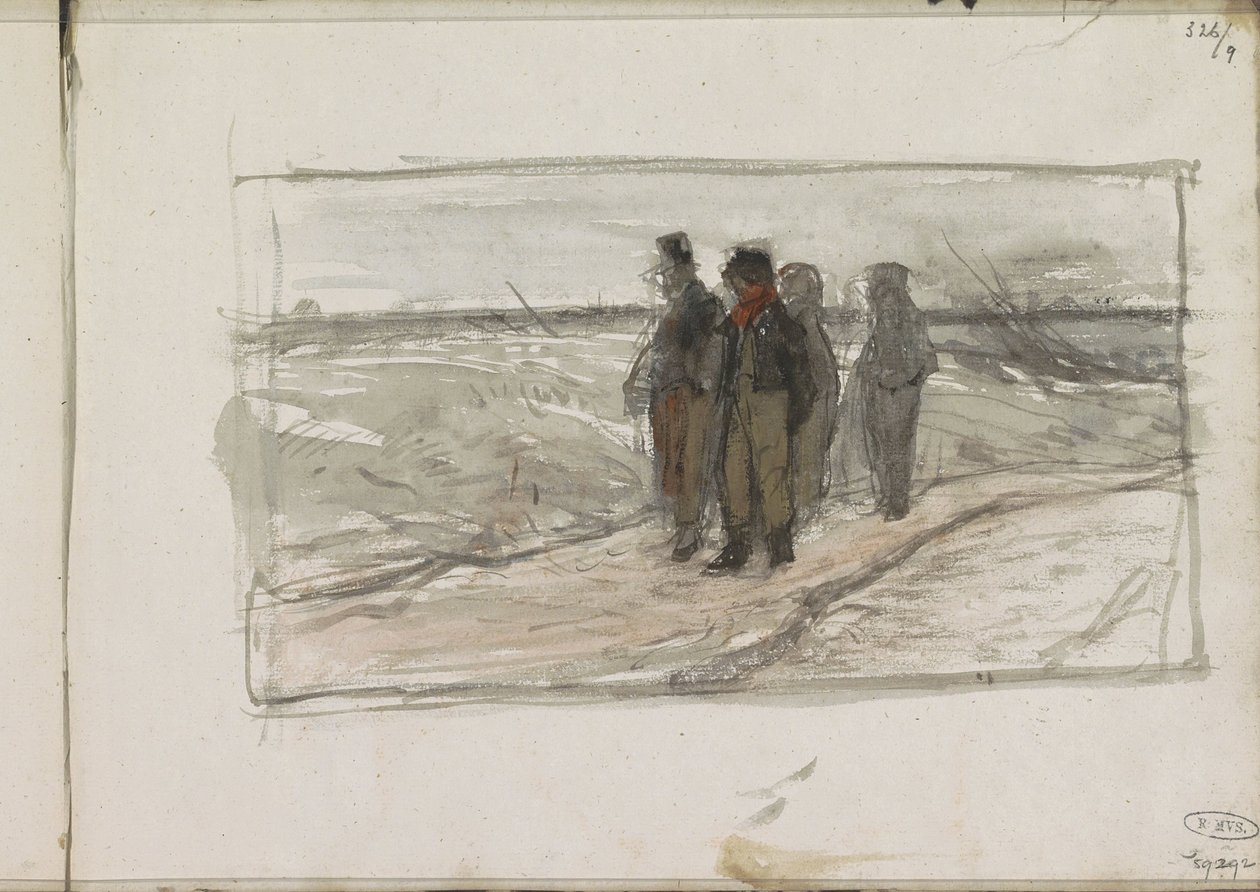 Czterech mężczyzn na ścieżce autorstwa Anton Mauve