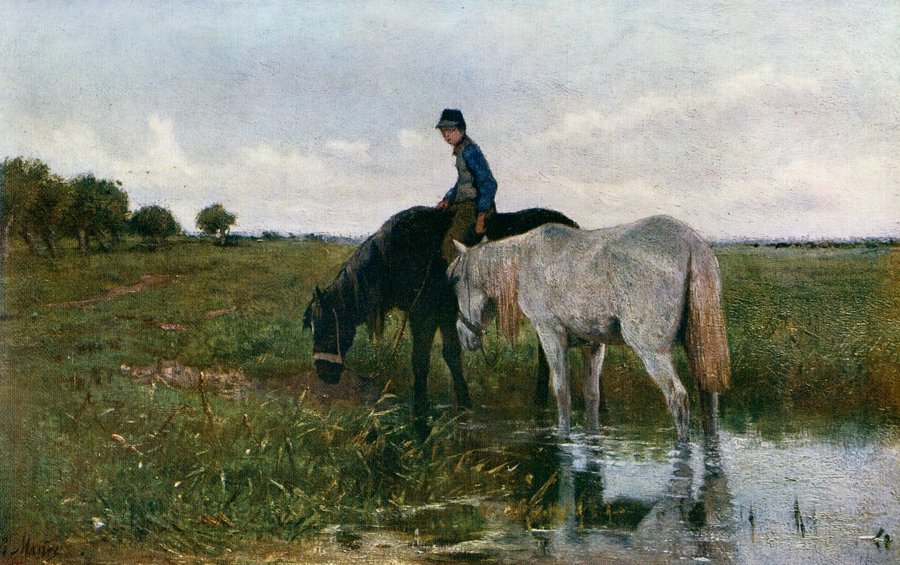 Pojenie koni, 1871, 1912. autorstwa Anton Mauve