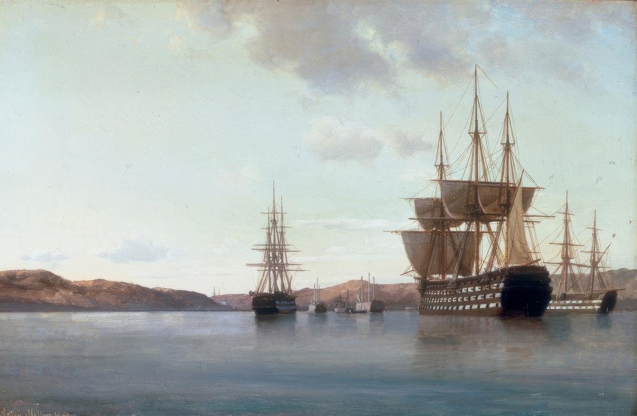 Okręt wojenny Napoleon ’1863 / Melbye autorstwa Anton Melbye