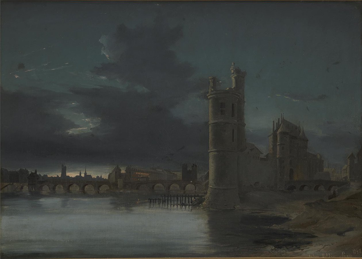 Zwiedzanie St. Jacques i Notre Dame w Paryżu. Wieczór autorstwa Anton Melbye