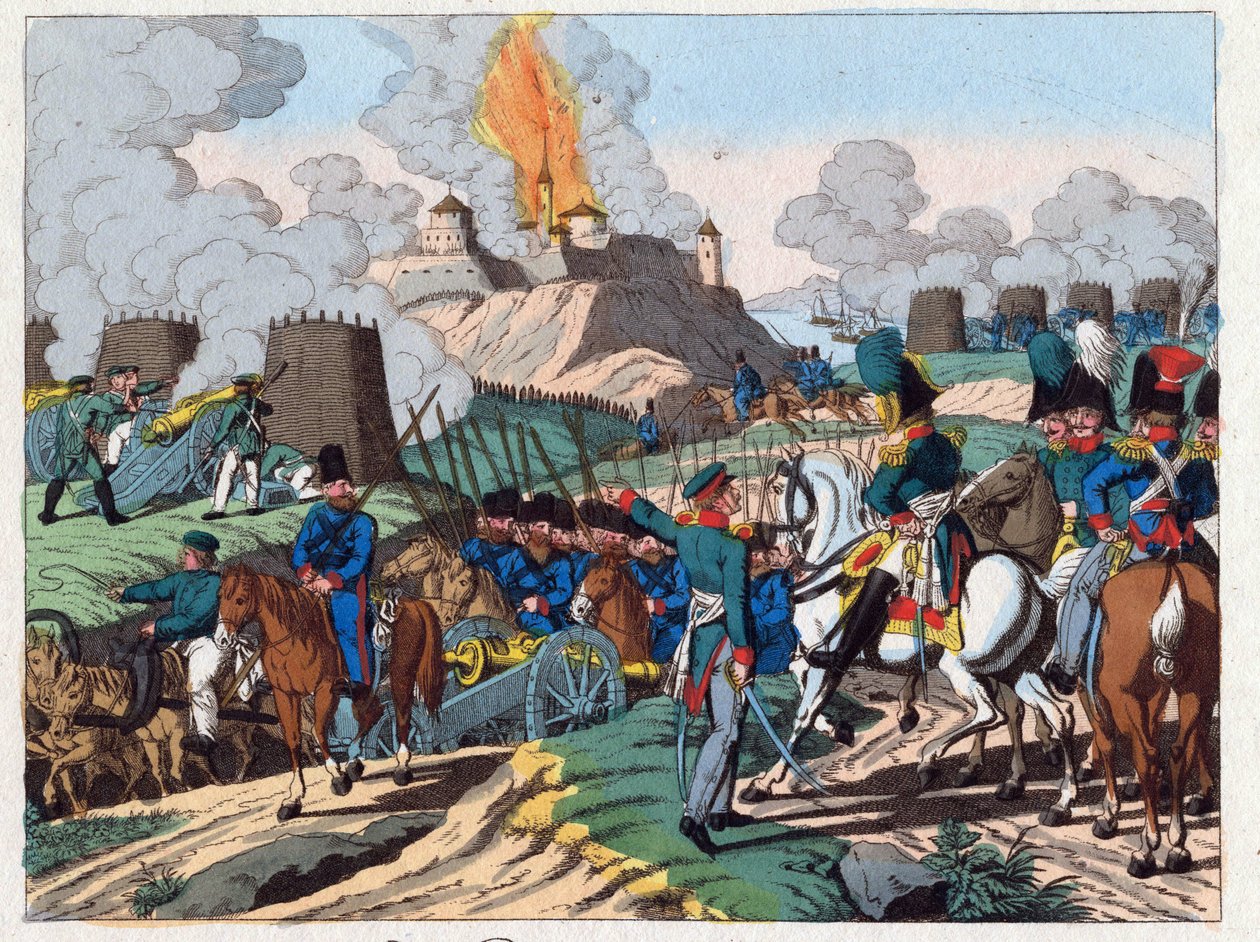 Wojna rosyjsko-turecka (1828–29) - Oblężenie twierdzy Brailov 7 czerwca autorstwa Anton Paul Eisen
