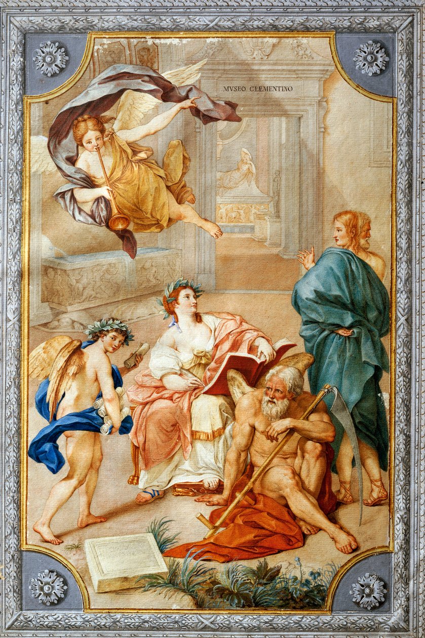 Alegoria z Muzeum Clementino, Antona Raphael Mengs, technika mieszana autorstwa Anton Raphael Mengs