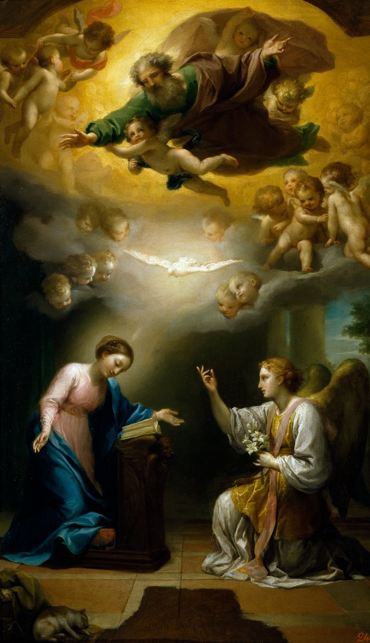 Zwiastowanie, autor Anton Raphael Mengs, ok. 1767, olej na płótnie autorstwa Anton Raphael Mengs