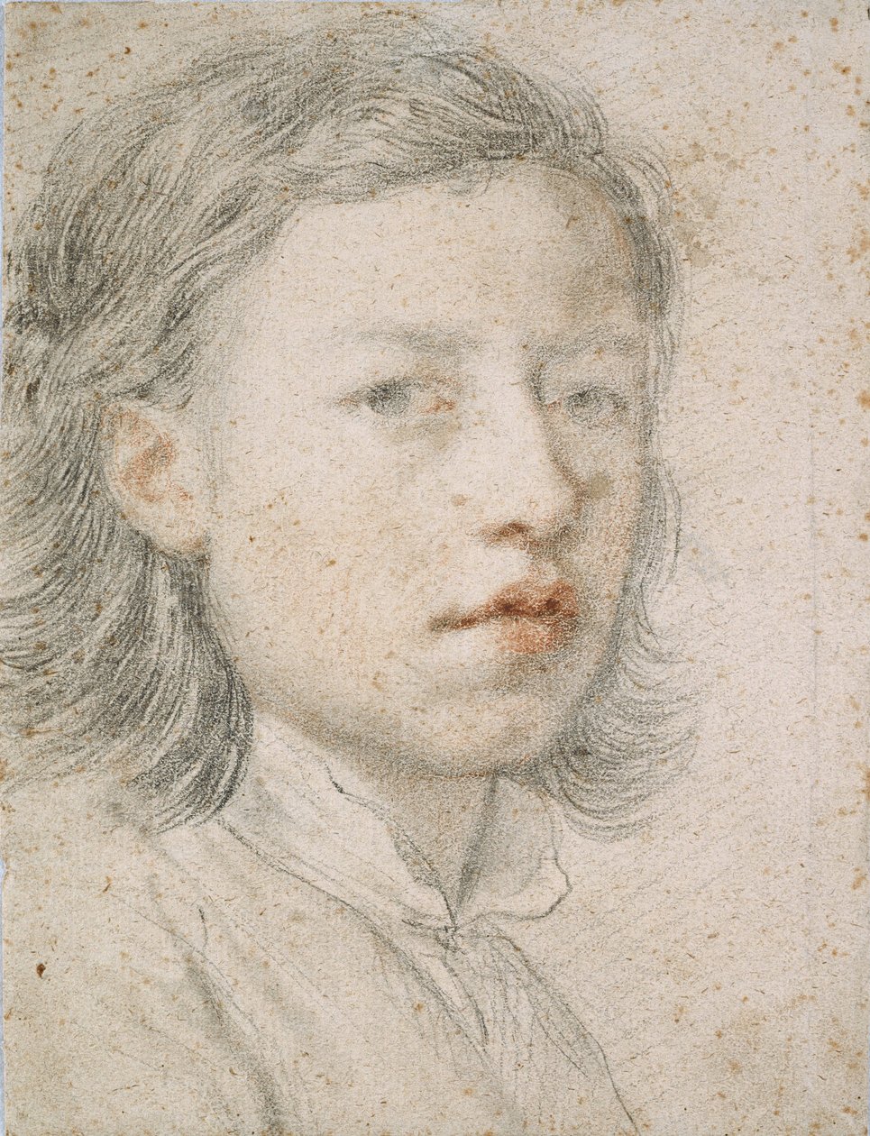 Autoportret - Praca Antona Raphaela Mengsa (1728-1779), krew i kreda na papierze (26,1 x 20,2 cm) autorstwa Anton Raphael Mengs
