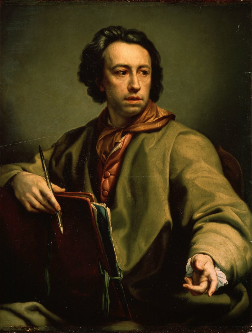 Autoportret (Autoportret). Obraz Antona Raphaela Mengsa (1728-1779), ok. 1775. Olej na drewnie. Sztuka niemiecka, styl klasyczny. Muzeum Ermitażu w Sankt Petersburgu. autorstwa Anton Raphael Mengs